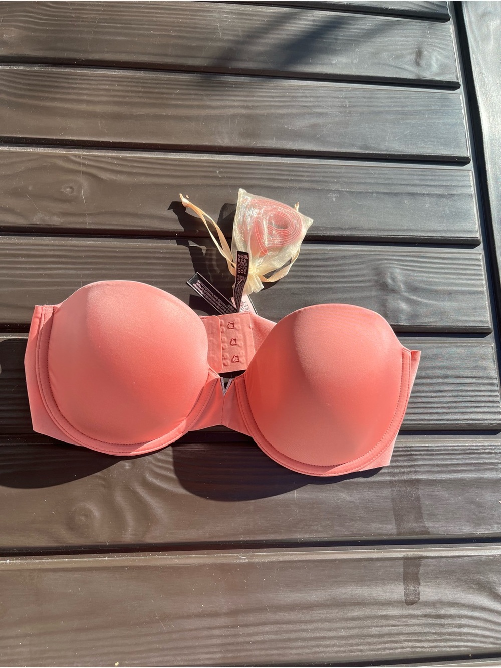 Strapless Molded Cup Bra - Coral Pink 36C